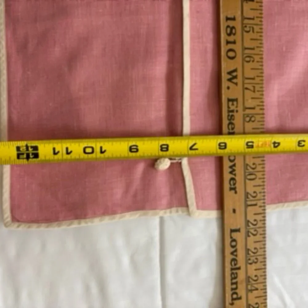 Vintage Linen Button Folding Lingerie/Laundry Travel /storage Bag